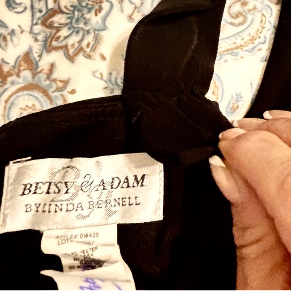 BETSY & ADAM Black Purple Silver Metallic Ombre Pleated Maxi Gown Dress 14M - Picture 8 of 12